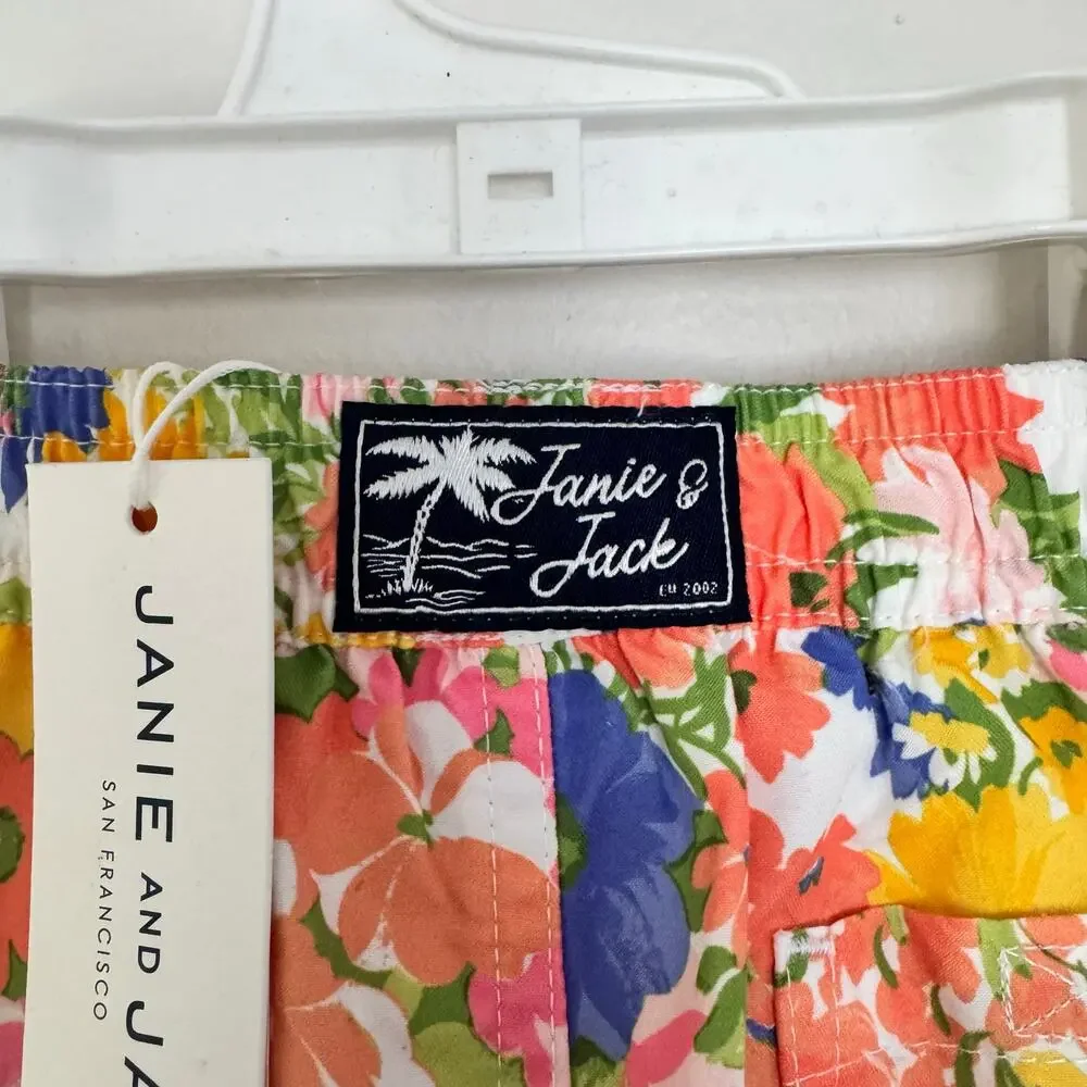 Janie and Jack Garden Getaway Recycled Floral Swim Trunk